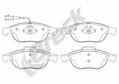 23141 00 701 10 BRECK Комплект тормозных колодок, дисковый тормоз